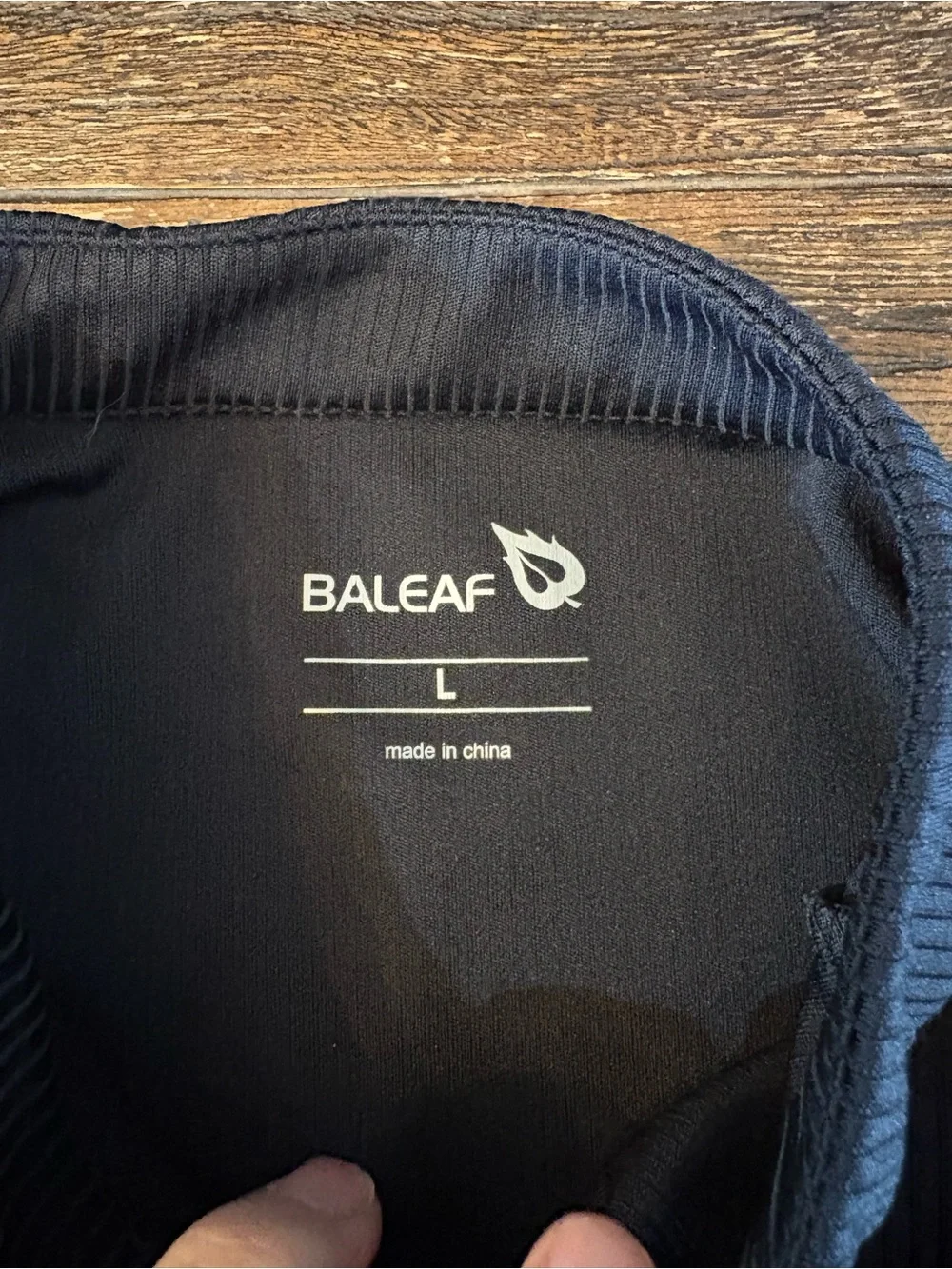 Baleaf Golf Tennis Dress Womens Large Black  Ribbed Half Zip Cutout